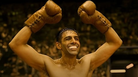 A still of Kartik Aaryan from 'Chandu Champion'