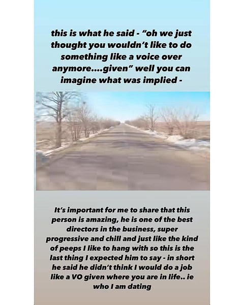 Saba Azad on her Instagram Stories