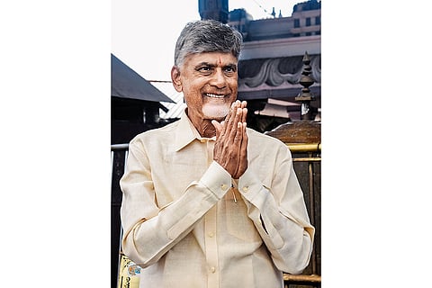 Offering prayers at the Sri Venkateswara Swami Temple in Tirumala on June 13, 2024