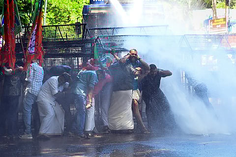 BJYM protest in Trivandrum