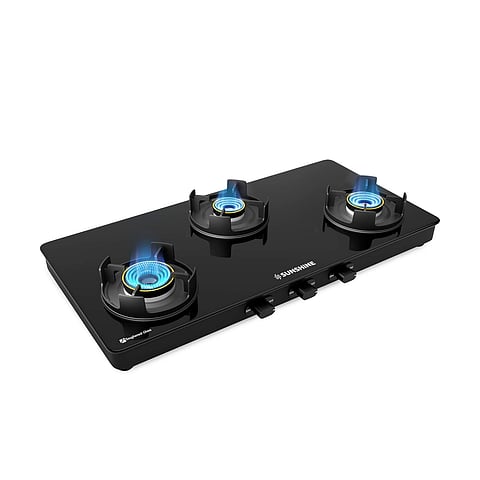 Glass top gas stove