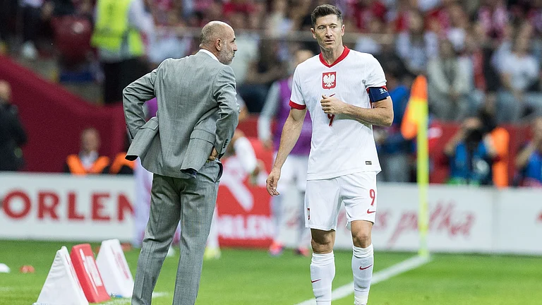 Lewandowski sustained a torn hamstring against Turkiye. - null