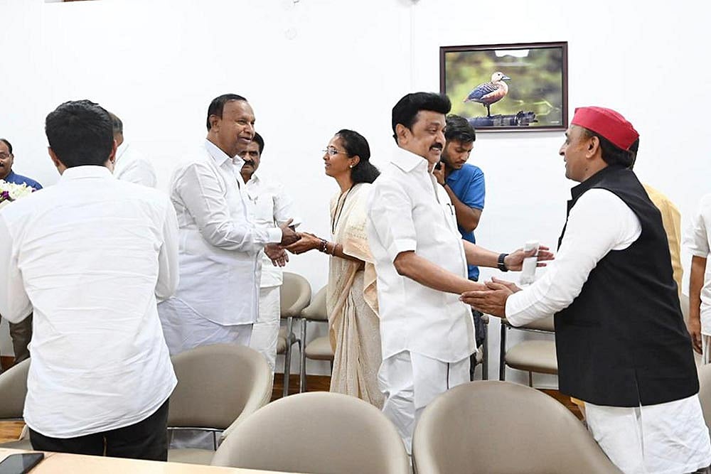 Photo: PTI : INDIA bloc leaders meeting in Delhi