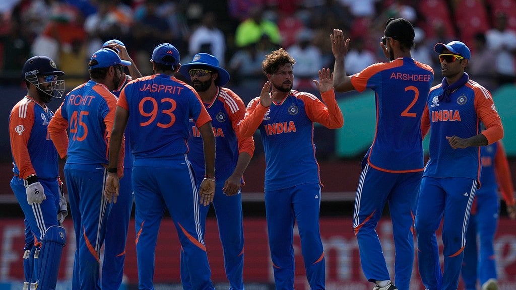 AP/Ramon Espinosa : India beat England by 68 runs in the second semi-final of ICC T20 World Cup 2024.