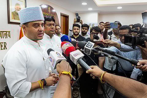 J Scindia assumes charge as Union Minister