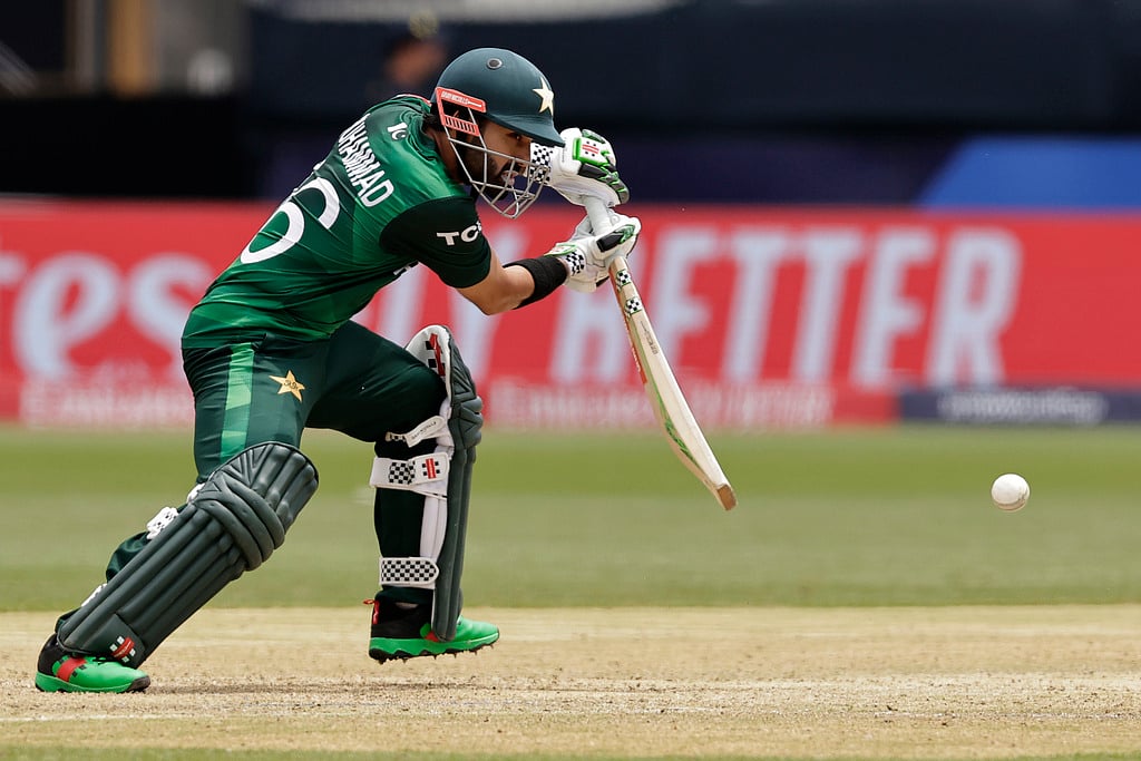 Adam Hunger/AP : Rizwan scores a fifty