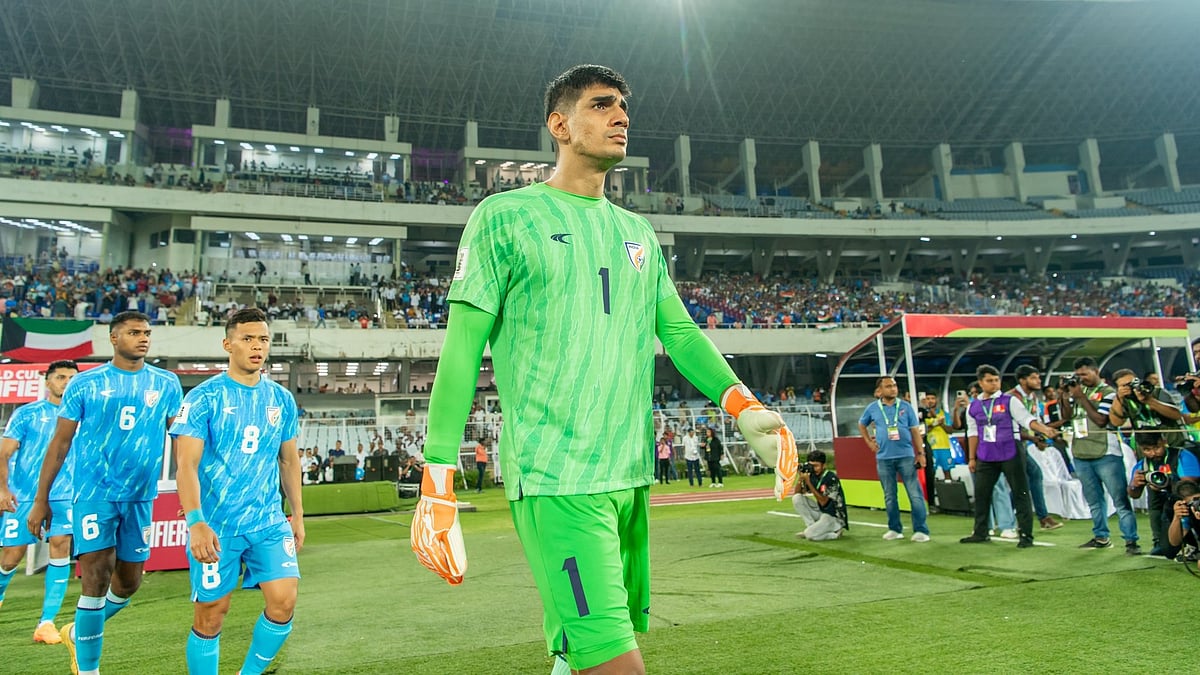 IndianFootball/X : Gurpreet Singh Sandhu led the Indian Football Team in the World Cup qualifying match against Qatar.