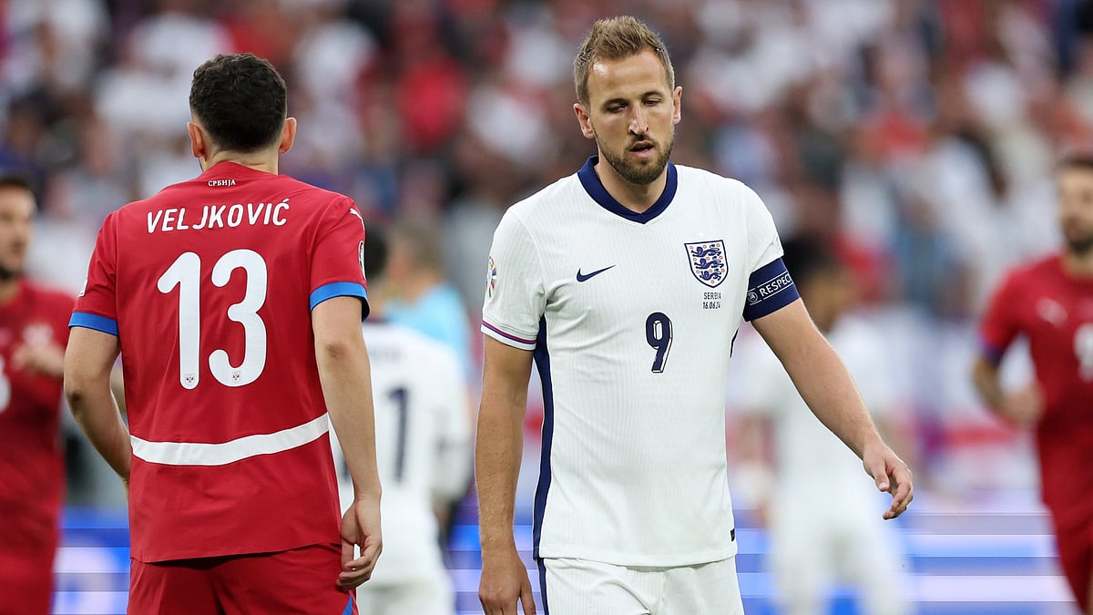 Harry Kane struggled to get involved against Serbia.