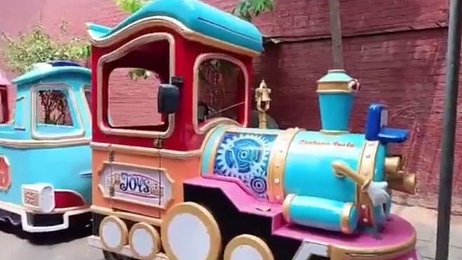Gagandeep Singh/X : Toy train in which the 11-year-old boy was taking the ride |