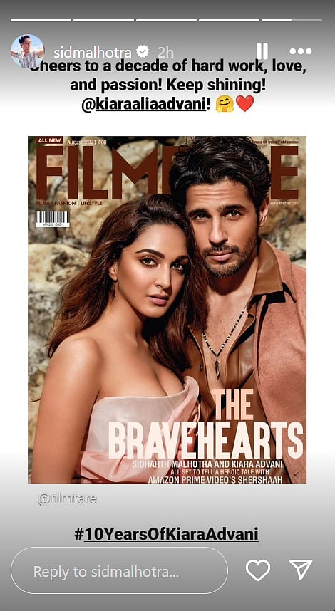 Sidharth Malhotra on Instagram Stories