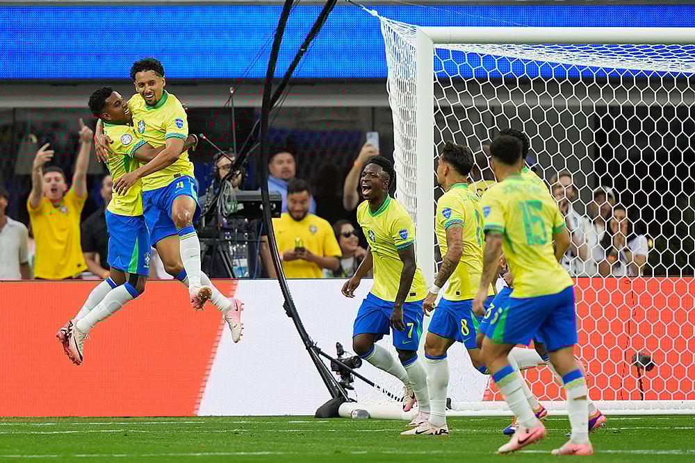 Photo: AP/Ryan Sun : Copa America Soccer Brazil vs Costa Rica