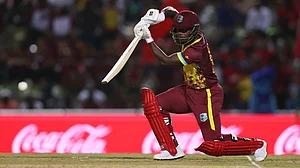 Sherfane Rutherford took centre-stage as West Indies booked their Super-8 spot.
