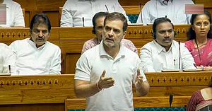 PTI : Leader of Opposition Rahul Gandhi in the Lok Sabha.