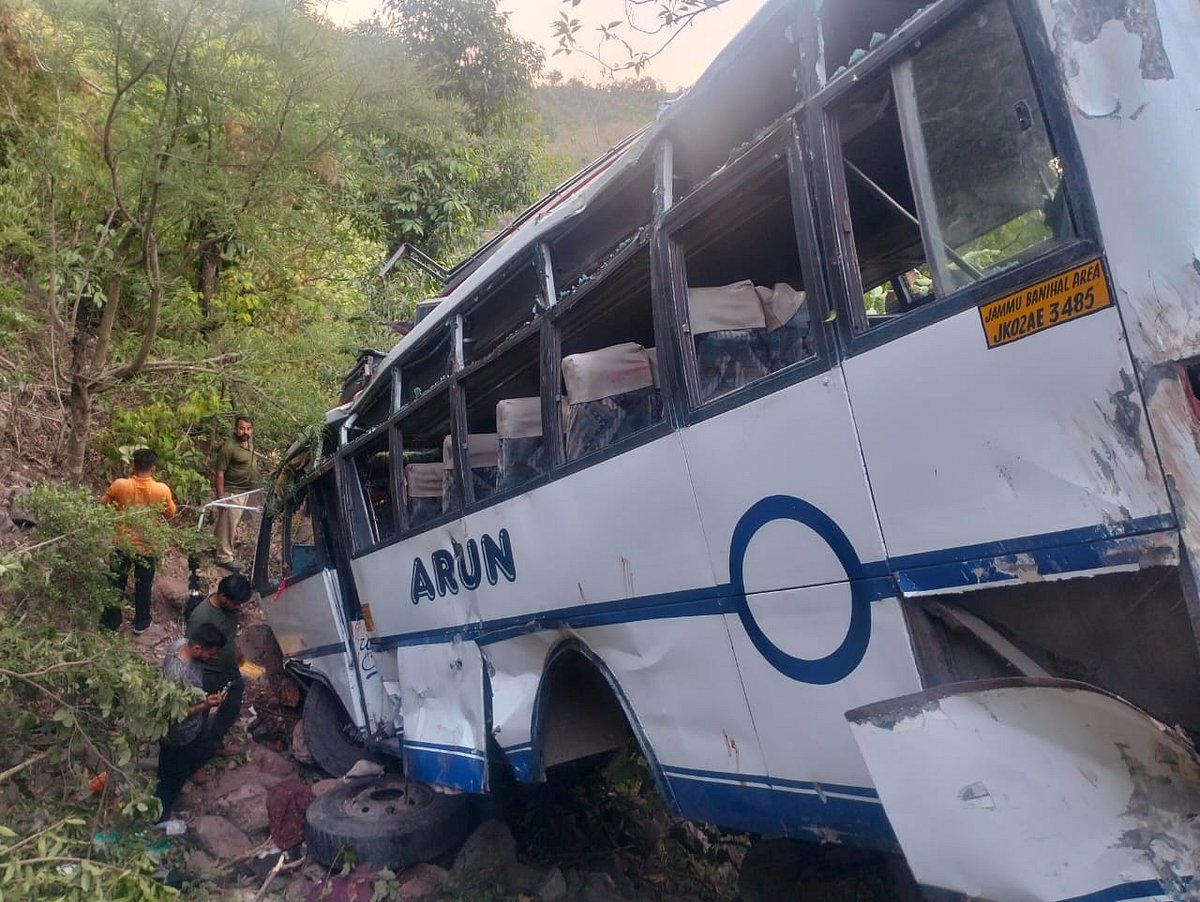 Terrorists attack pilgrim bus in Jammu and Kashmir's Reasi | - X