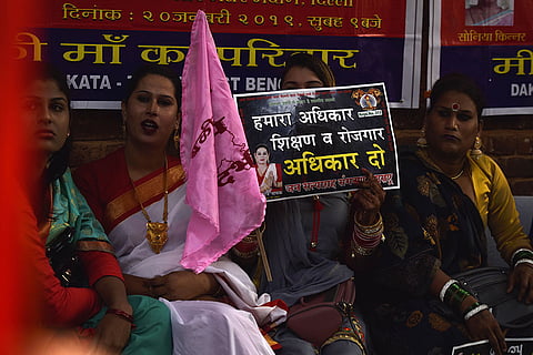 Rights Matter: Members of the Indian transgender community take part in a protest demanding education and employment