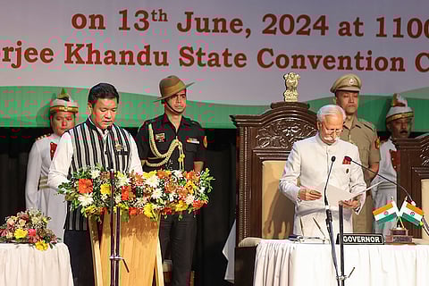 Swearing-in ceremony of Pema Khandu