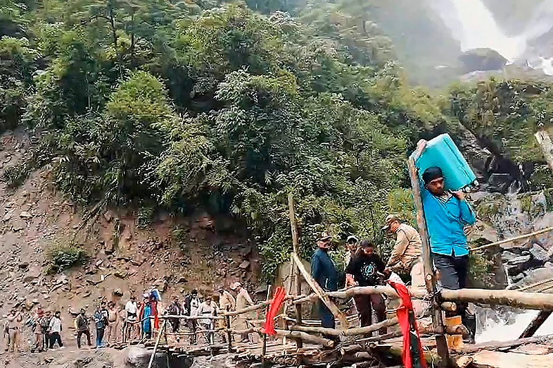 Sikkim landslide evacuation 2024 pics_2