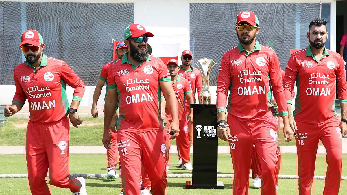 Photo: X/Oman Cricket : Oman in their first match of the tournament against Namibia lost in a Super Over.