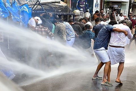 KSU protest against NEET results in Trivandrum
