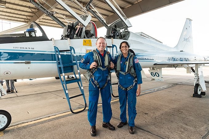 NASA astronauts Butch Wilmore (L) and Sunita Williams. - X/@NASA