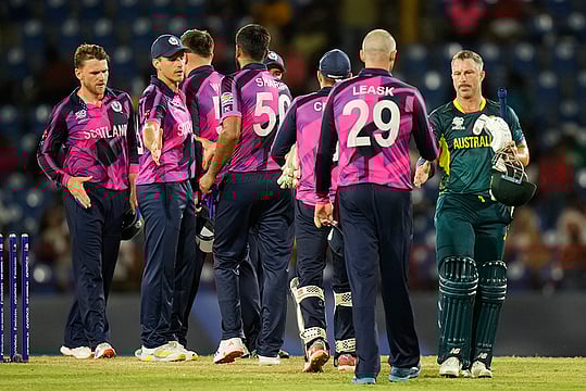 Australia Edge Scotland In Close T20 World Cup Match; England March Into Super 8 - In Pics