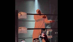 X : Kanye West at the Wangmania wrestling event in Tokyo, Japan