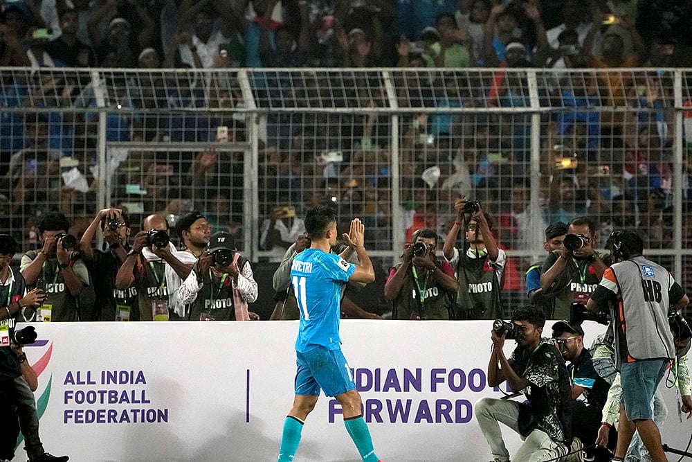 | Photo: PTI/Swapan Mahapatra : FIFA WC 2026 qualifier: India vs Kuwait
