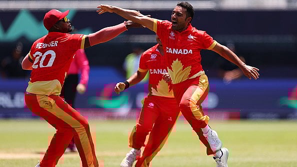Canada won against Ireland by 12 runs. - T20WorldCup/X