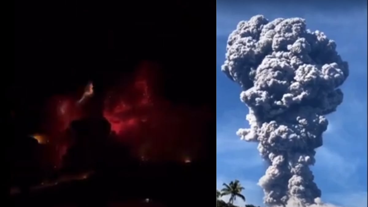 YouTube : Indonesia's Mount Ibu Erupts Again, Triggering Floods, Lava Flow Warnings 