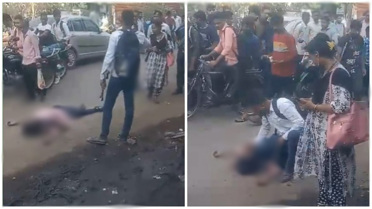 X/@ravipandey2643 : Screengrab from the chilling CCTV footage of the incident. 