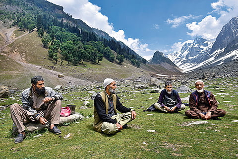 Tourist helpers resting in the afternoon sun