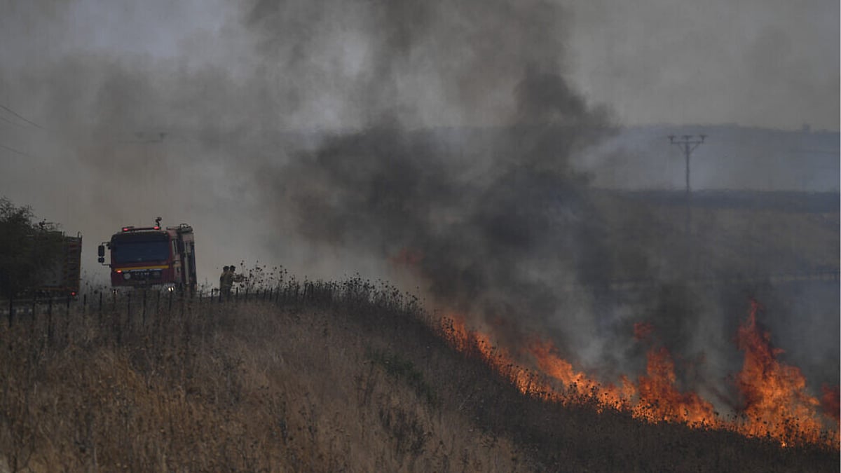 Massive Fires Across North Israel After Hezbollah Fires 200 Rockets To Avenge Commander's Killing