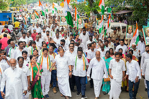 TN Congress religious harmony walk