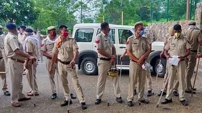 Rajasthan Police personnel on duty.(Representational image) |