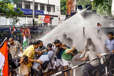 Youth Congress protest in Thiruvananthapuram