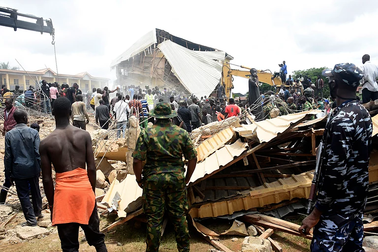 Two-storey school building collapse on Friday | - AP