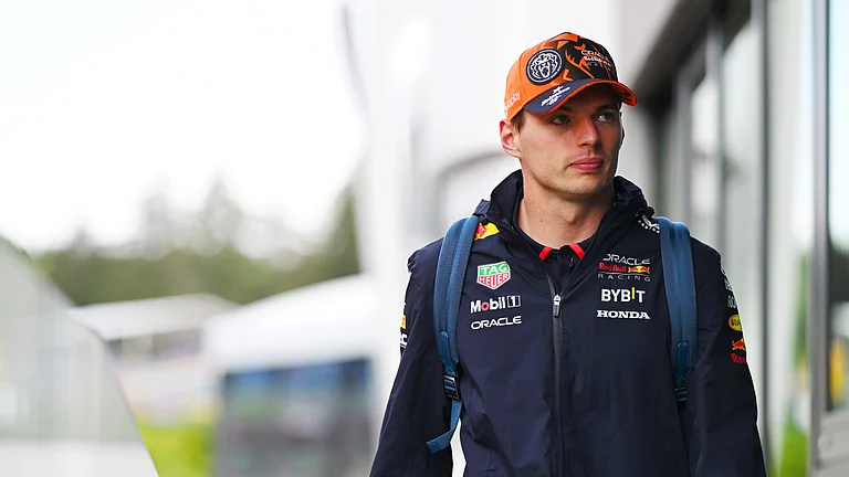 Max Verstappen pictured ahead of Friday's first practice session - null