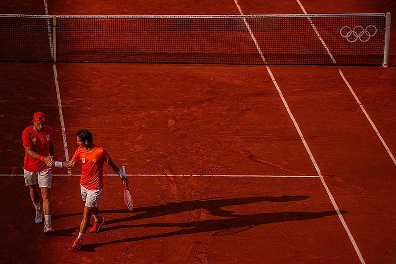Tennis At Paris Olympics_Rafael Nadal and Carlos Alcaraz vs Tallon Griekspoor and Wesley Koolhof_2