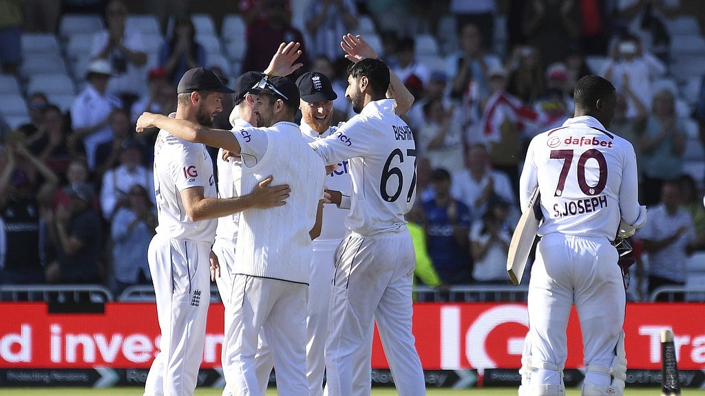 AP : England beat West Indies by 241 runs in the second Test in Trent Bridge.