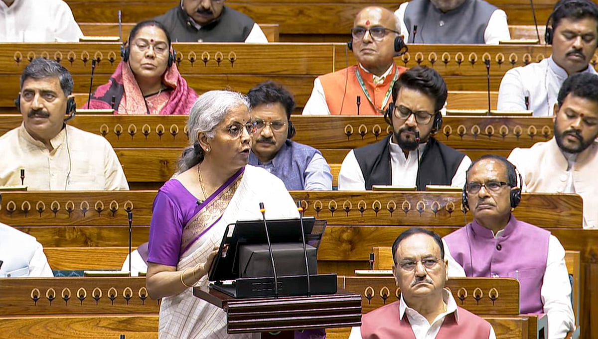 PTI : Nirmala Sitharaman delivering the budget