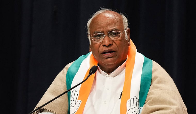 PTI : Congress chief Mallikarjun Kharge