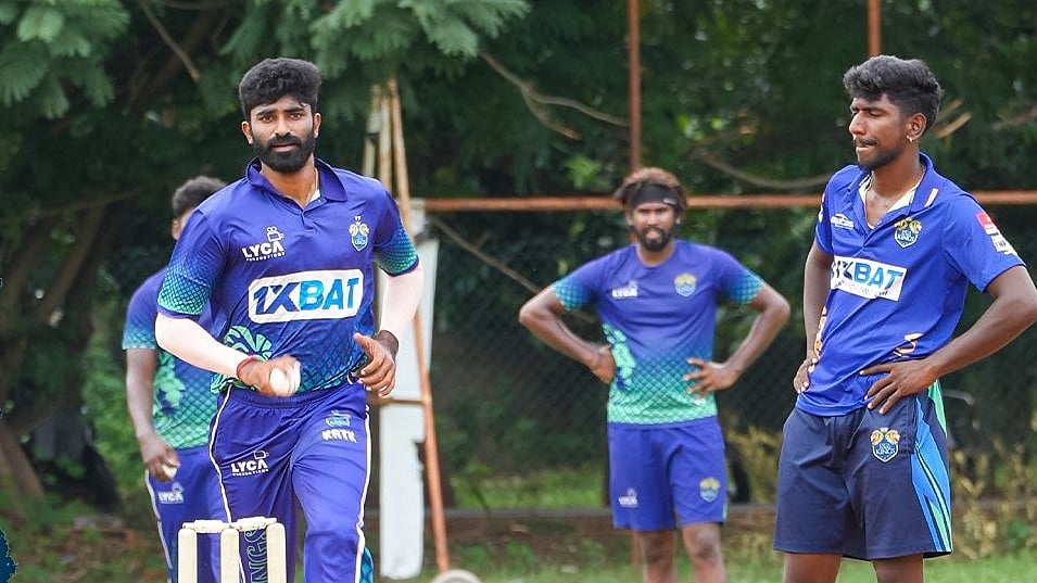 X | Lyca Kovai Kings : Lyca Kovai Kings in practise ahead of their opener at the Tamil Nadu Premier League 2024.