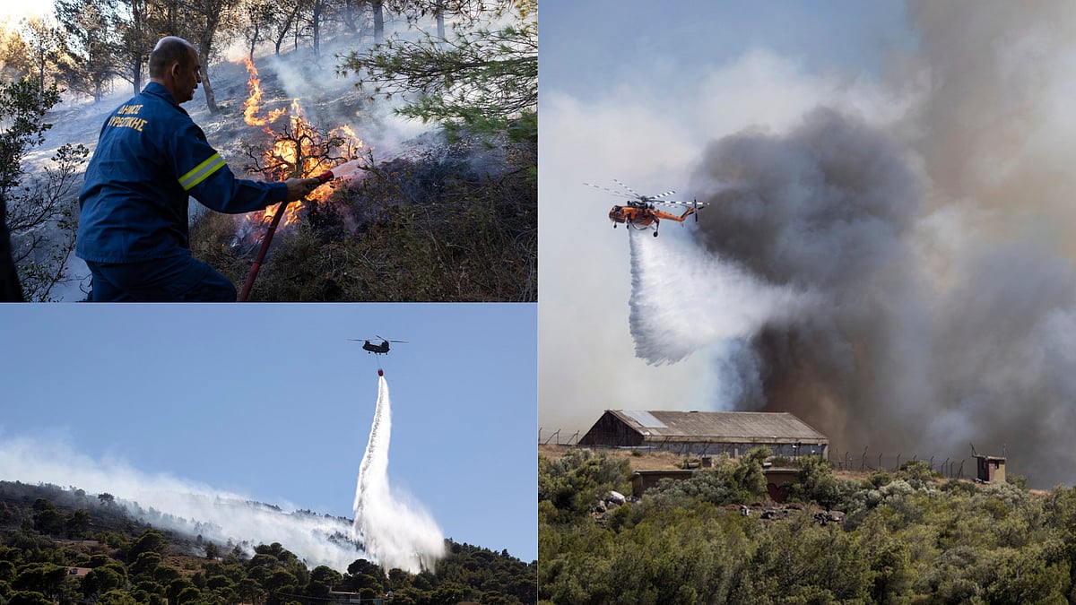 AP : Greece Wildfires: Strong Winds Ignite More Fires 