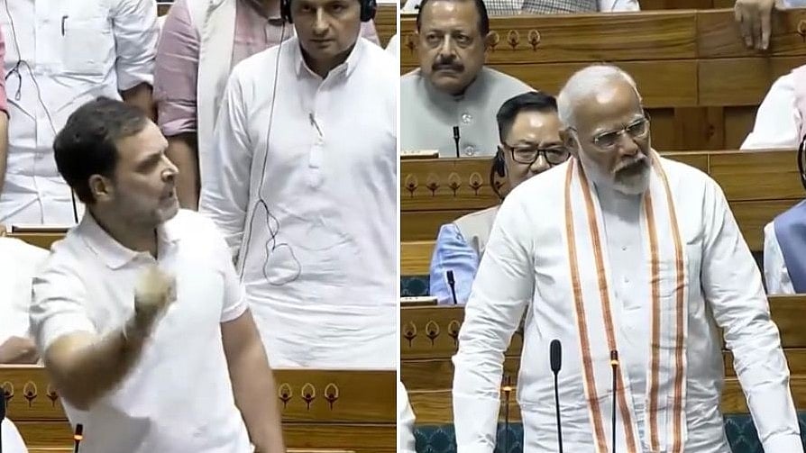 Rahul Gandhi (L) and Narendra Modi (R) | - ANI Screengrabs 