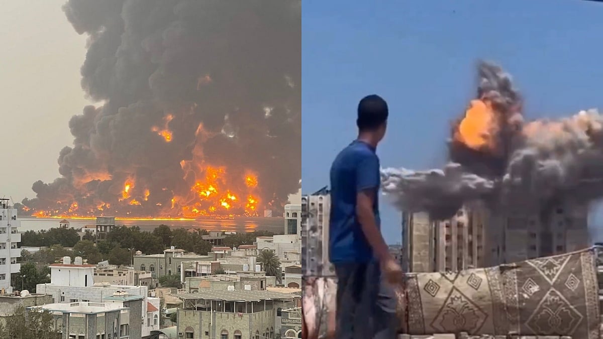 Visuals from the airstrikes in Yemens Hodeidah | 