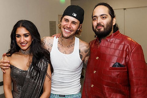 Justin Bieber at Anant-Radhika's pre-wedding ceremony
