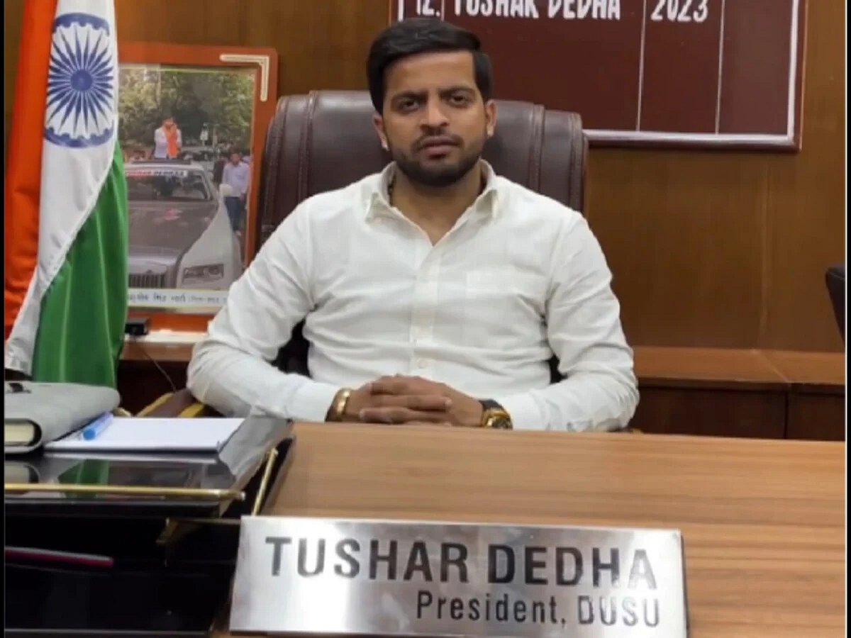 PTI :  DUSU president Tushar Dedha |