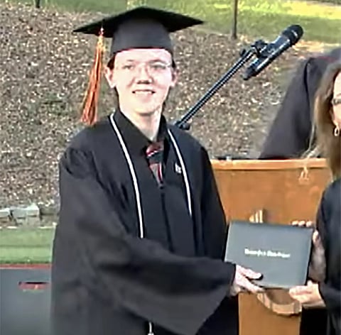 Thomas Mathew Crooks during graduation.
