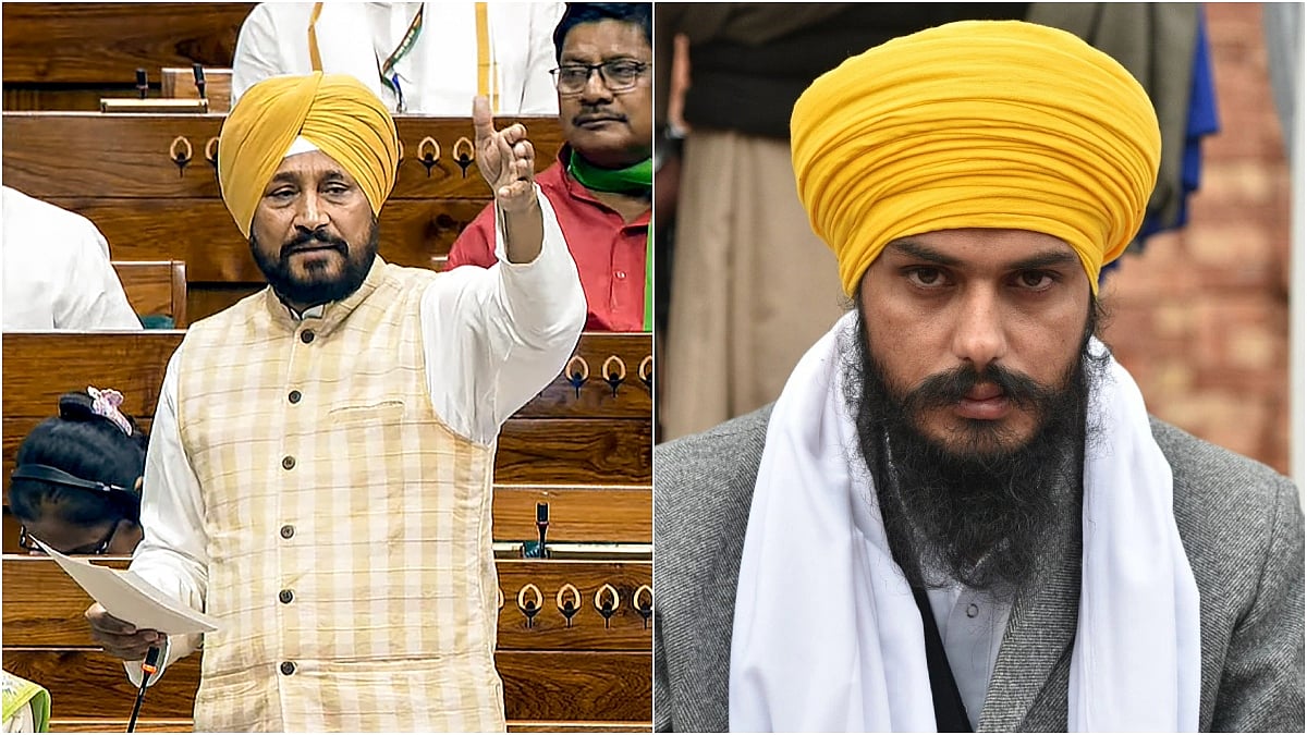 L: Congress MP Charanjit Singh Channi | R: Amritpal Singh | 