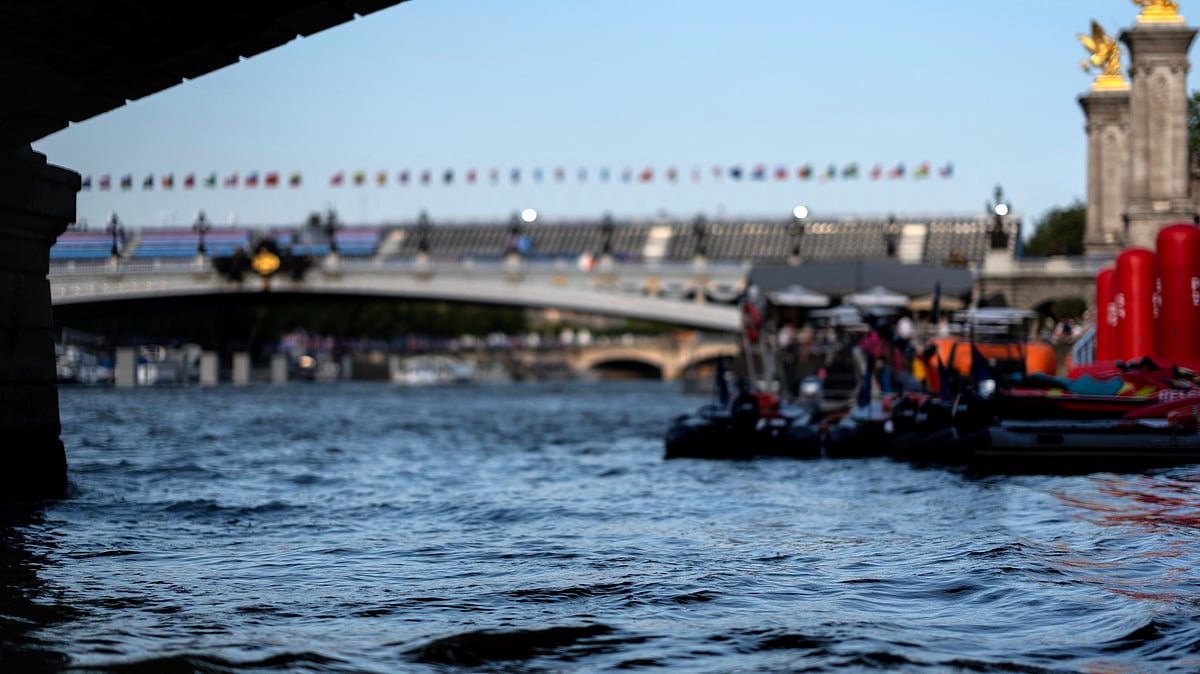 Paris Olympics Seine river AP Photo